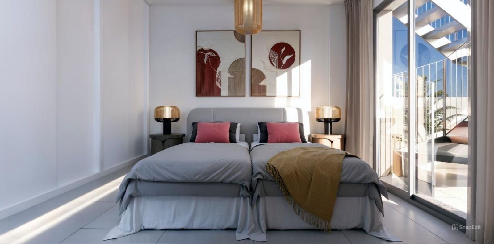 06 modern bedroom with balcony